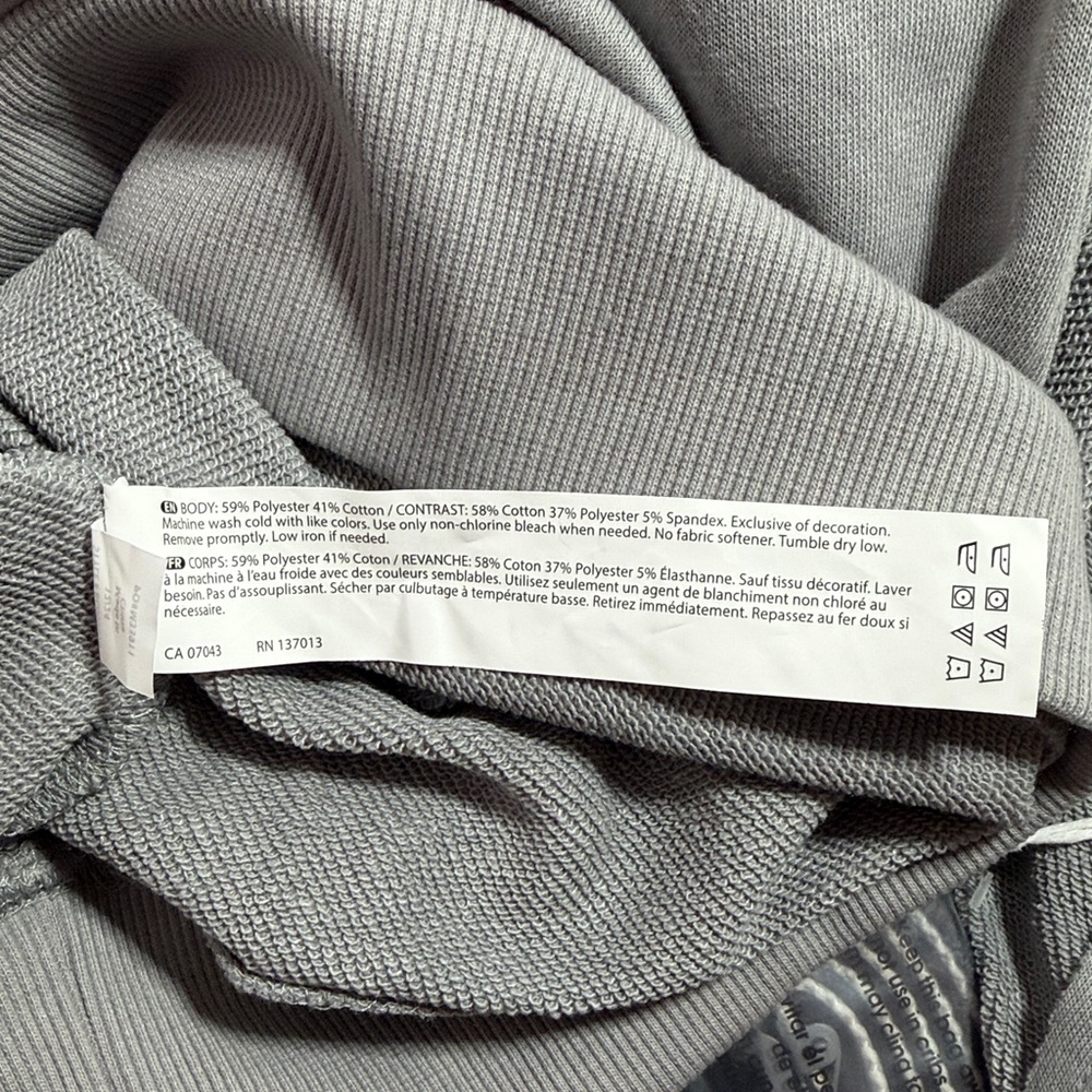 Balance Collection Grey Mixed Media Waffle Panel Crewneck Sweatshirt NWT Size L - Picture 8 of 8